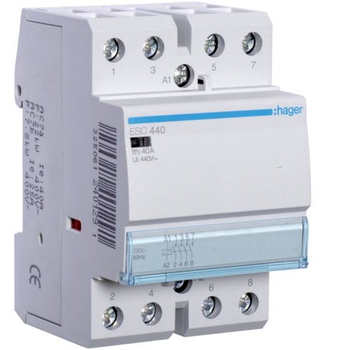 Contactor modular Hager ESC440 40A, 4 poli, 230V