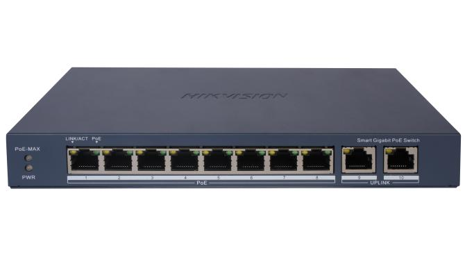 Switch PoE Hikvision 8 Porturi, 110W, Gigabit