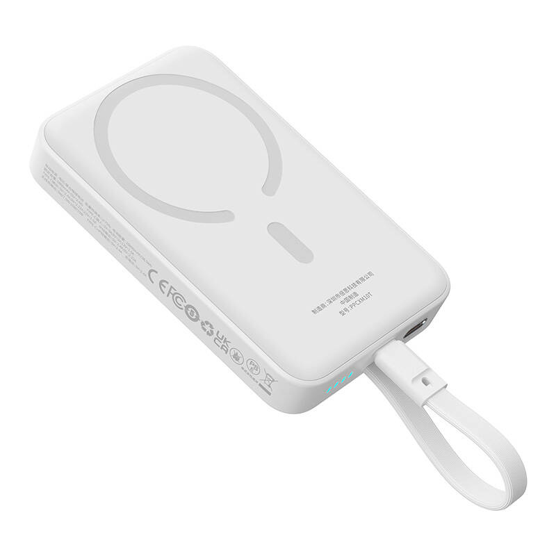 Power Bank Baseus Magnetic Mini 10000mAh 30W MagSafe Alb - imagine 10