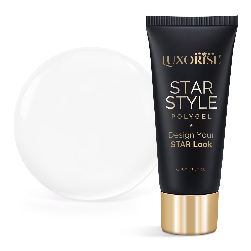 Polygel LUXORISE STAR STYLE - STAR ICON Collection, Milky White, 30ml