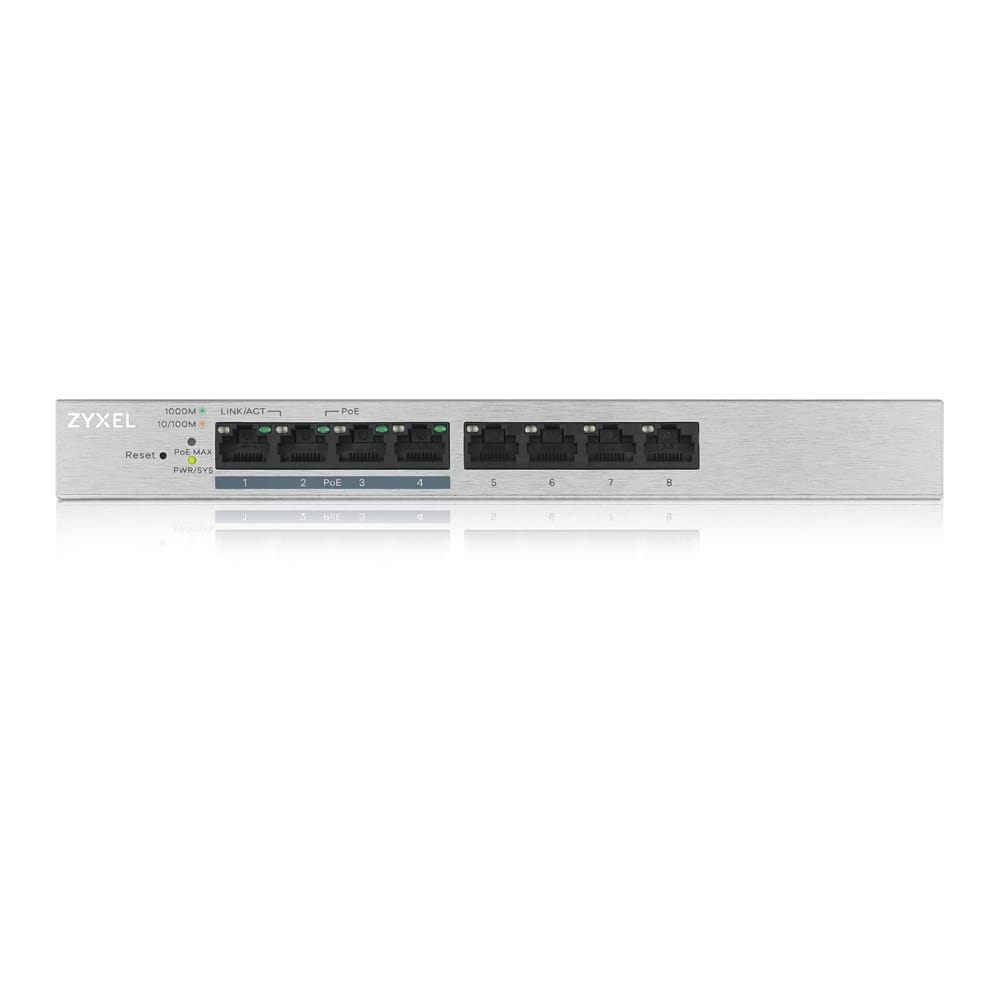 Switch Zyxel GS1200-8HP PoE 8 Porturi Gigabit Managed - imagine 3