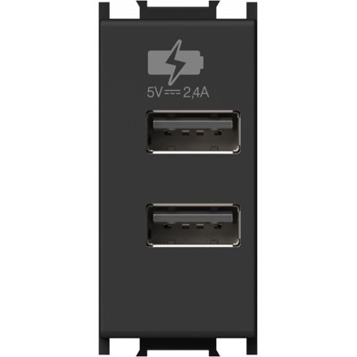 Modul USB TEM 2x5V 2.1A, Negru, 1M