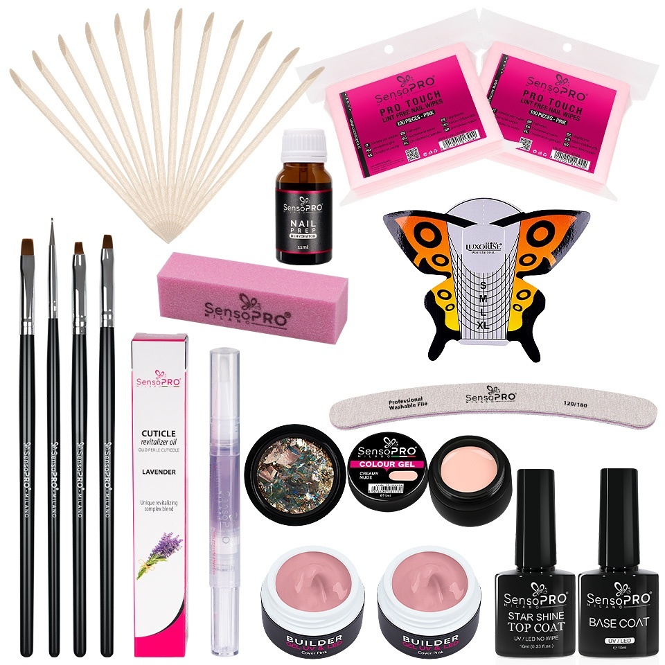 Kit Unghii Gel SensoPRO Milano + 4 Pensule Cadou - imagine 2