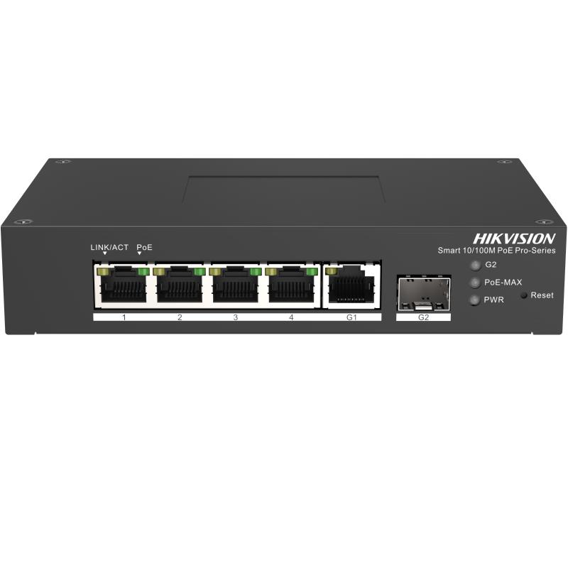 Switch PoE Hikvision DS-3T1306P-SI/HS - 6 Porturi Gigabit