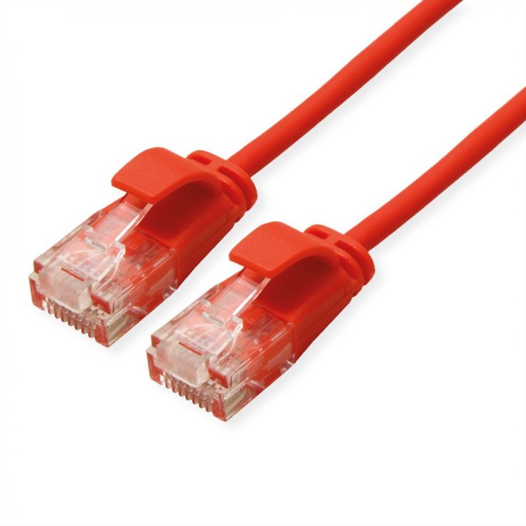 Cablu RJ45 Mycon Cat.6A 20m Rosu Slim