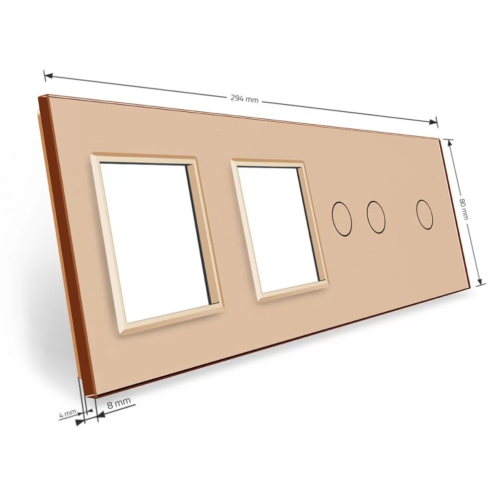 Panou Sticla Livolo Modular Simplu+Dublu+2 Prize - imagine 9