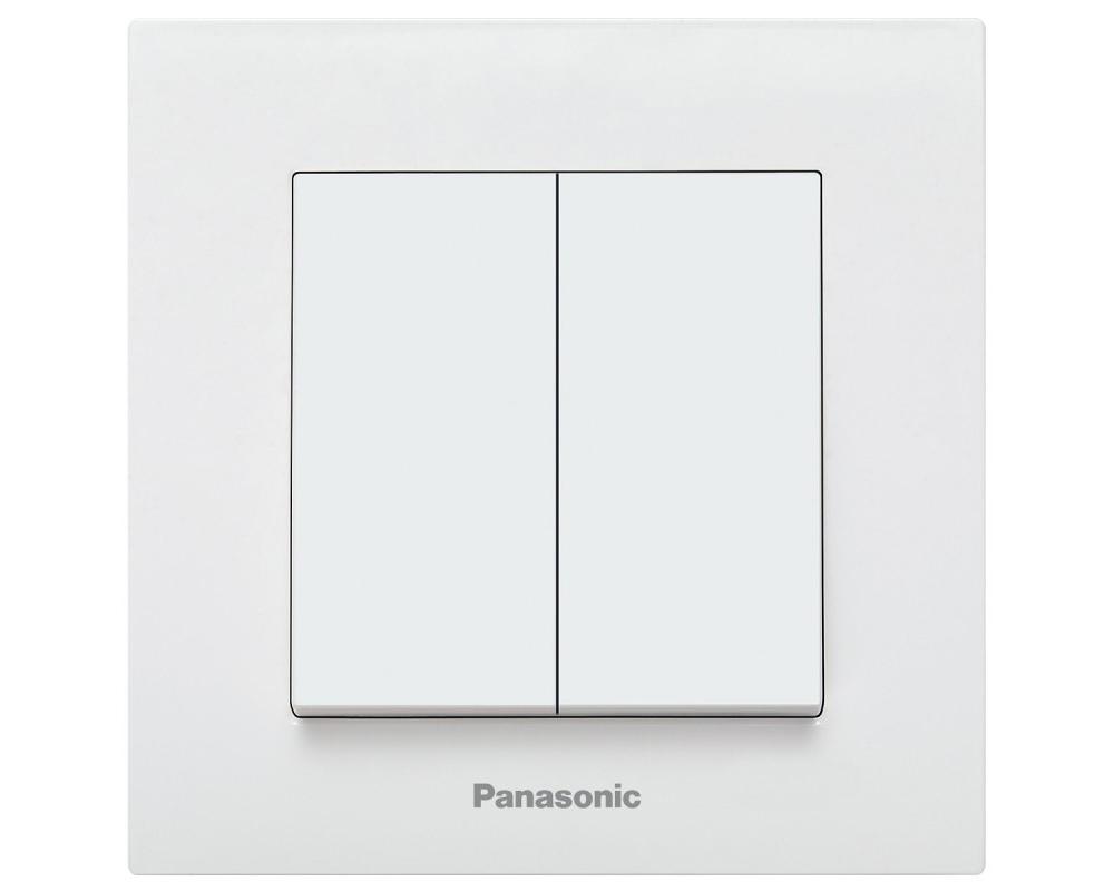 Comutator 2 Butoane Panasonic Karre Plus Alb