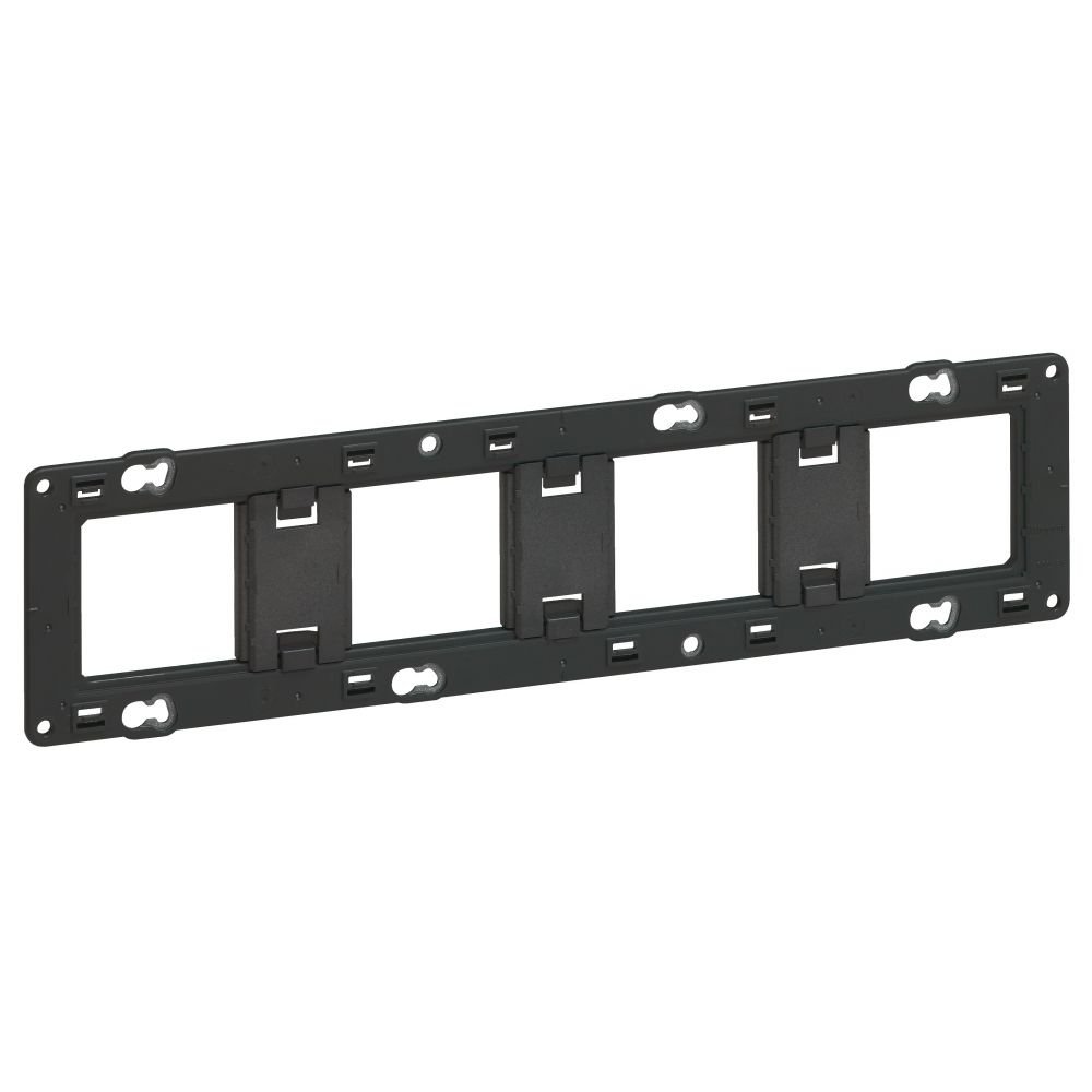 Suport 10 module Legrand Mosaic 080254, Negru