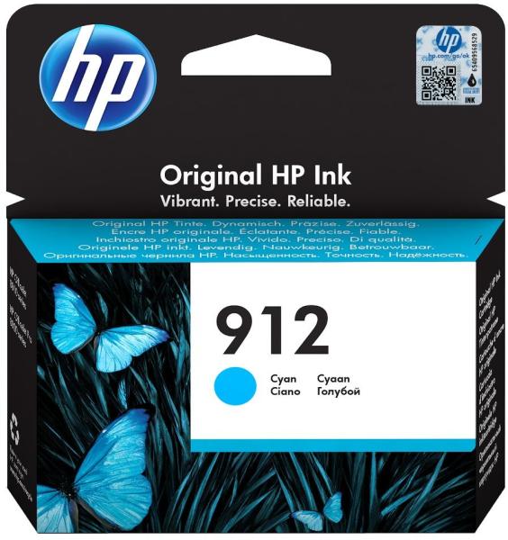 Cartuș Original HP 912 Cyan 3YL77AE pentru OfficeJet 8013/8023