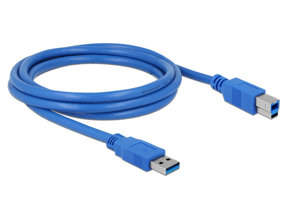 Cablu USB 3.0 A-B 2m Albastru Delock
