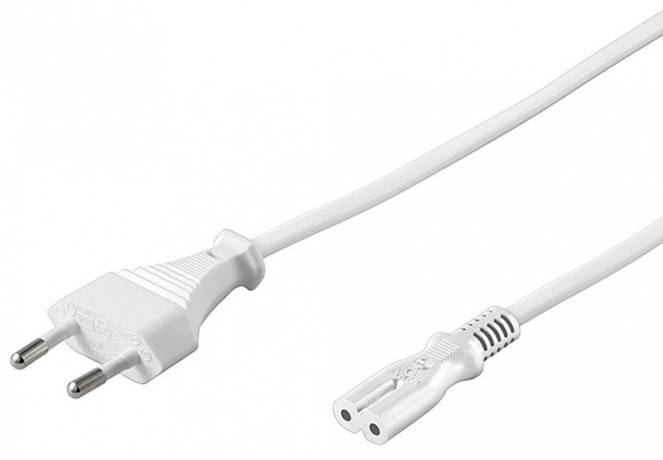 Cablu Alimentare Euro C7 2m Alb OEM