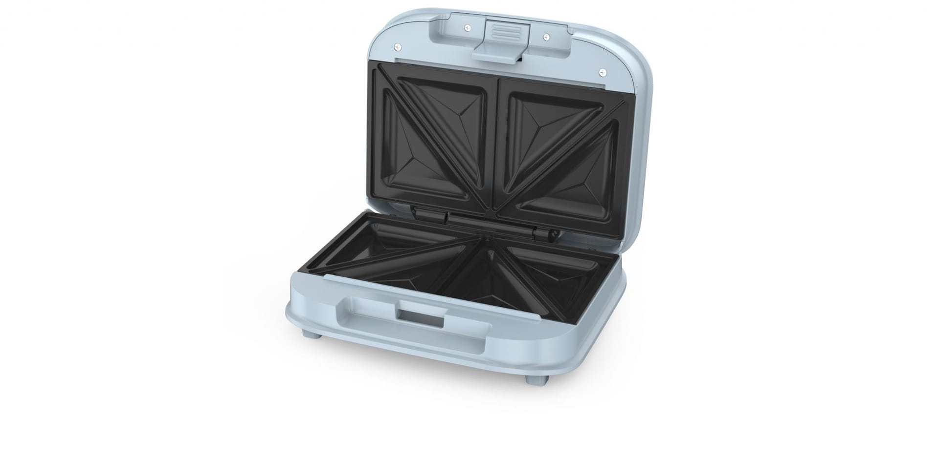 Sandwich Maker Fram FSM-700BL, 700W, Placi Antiaderente, Bleu - imagine 3