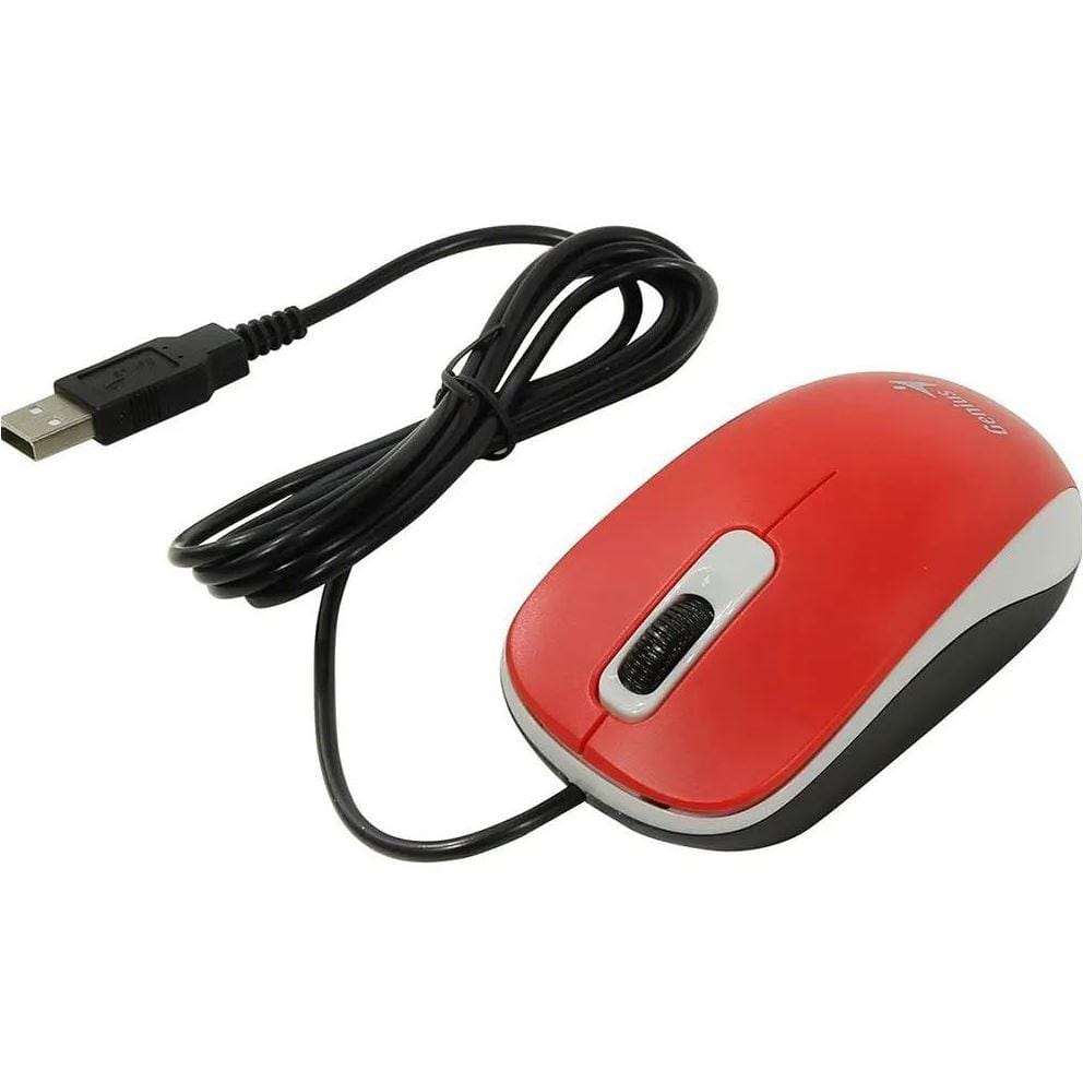 Mouse Genius DX110 Optic 1200dpi Roșu USB - Plug & Play - imagine 4