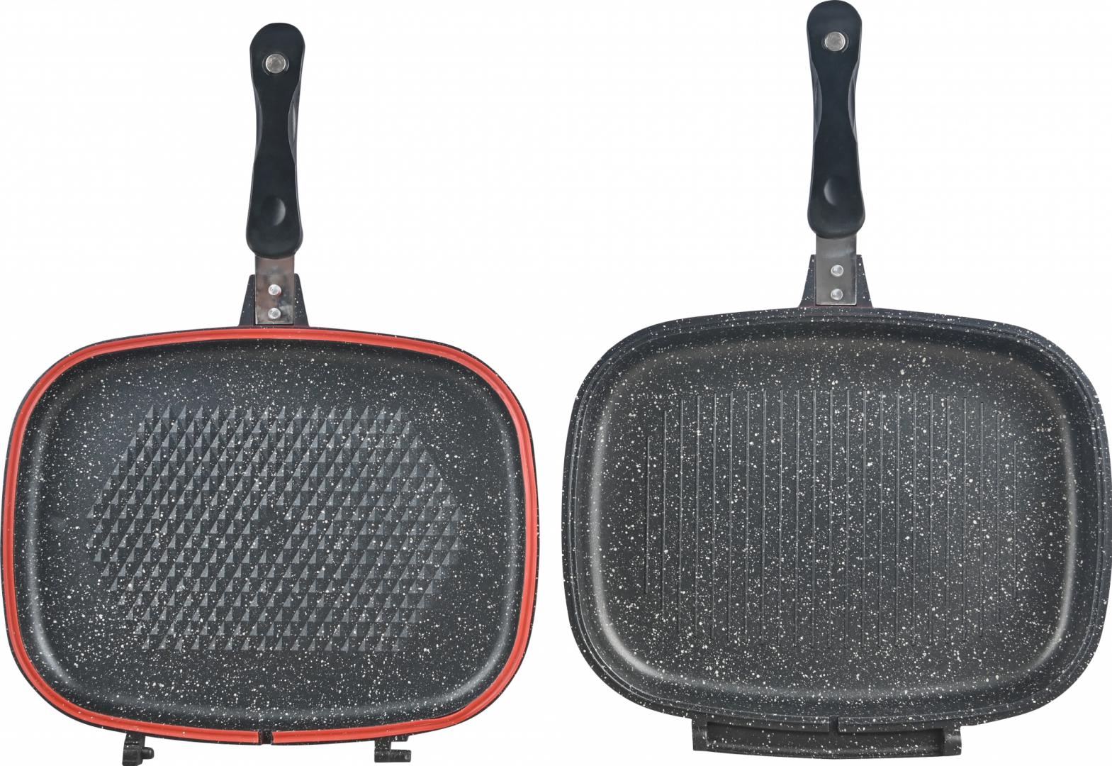 Tigaie Dublă Grill Aluminiu 32x24 cm Heinner Gray Line - imagine 2