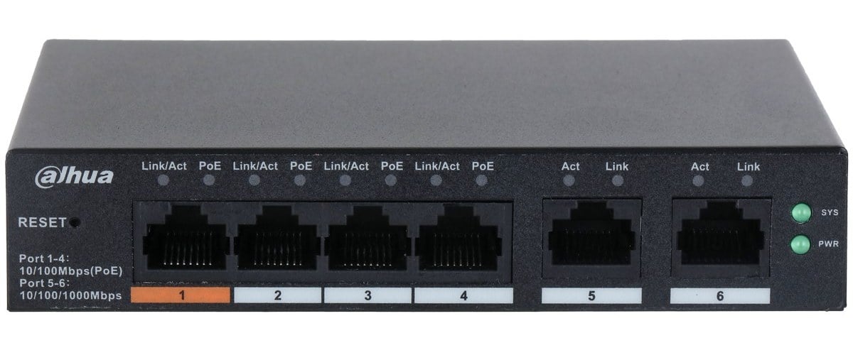 Switch Dahua PoE 4 Porturi Management