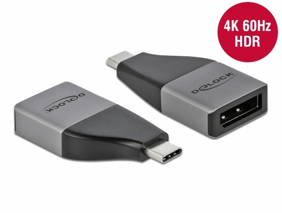 Adaptor Delock USB-C la DisplayPort 4K60Hz