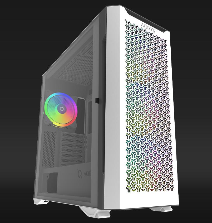 Carcasa AQIRYS AQUILLA Mid Tower ARGB ALB - Tempered Glass