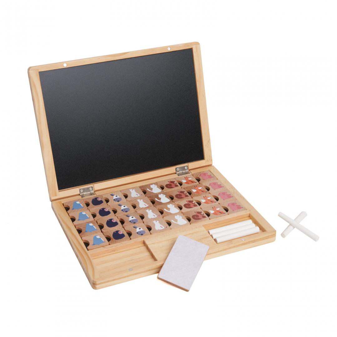 Joc Educativ din Lemn 39 Piese - Tablă Interactivă Copii - imagine 2