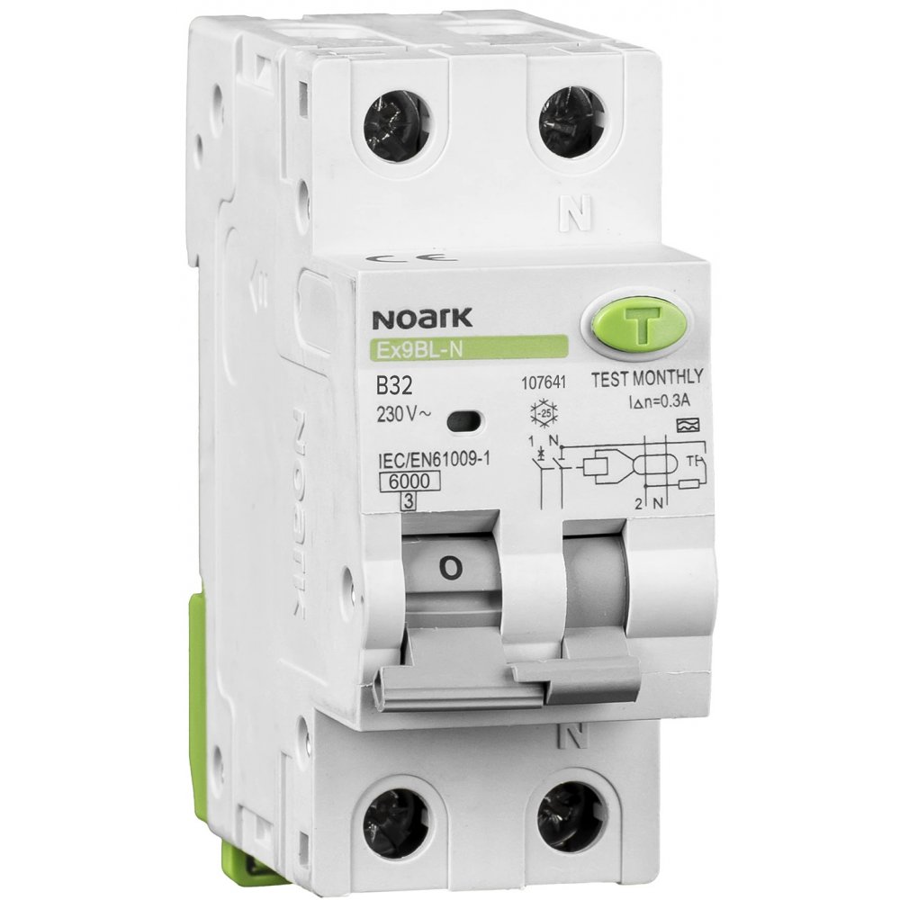 Intrerupator Diferential RCBO Noark 1P+N 32A