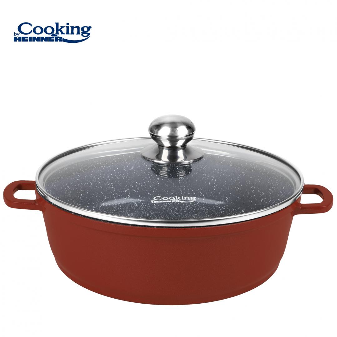 Cratiță Heinner Calabria 8.8L Aluminiu cu Capac - Vas Profesional