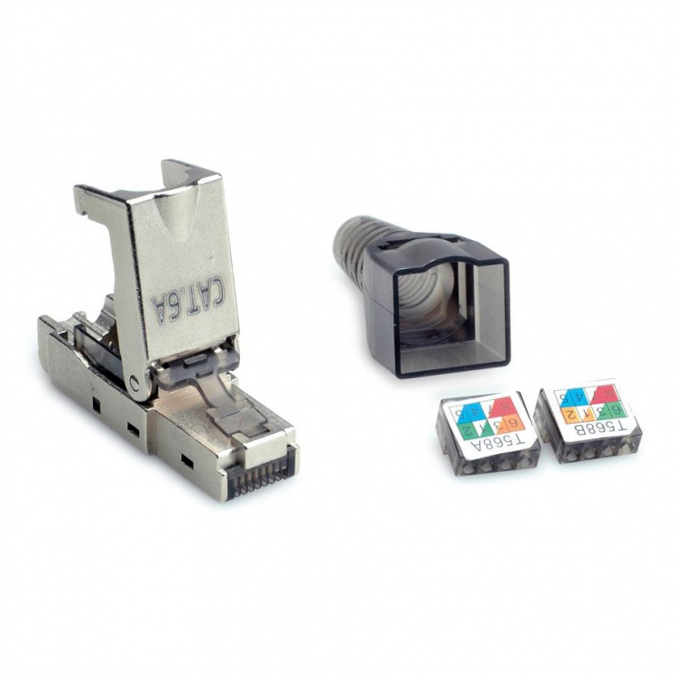 Conector RJ45 Cat 6A STP Value, Fir Solid AWG 23-26