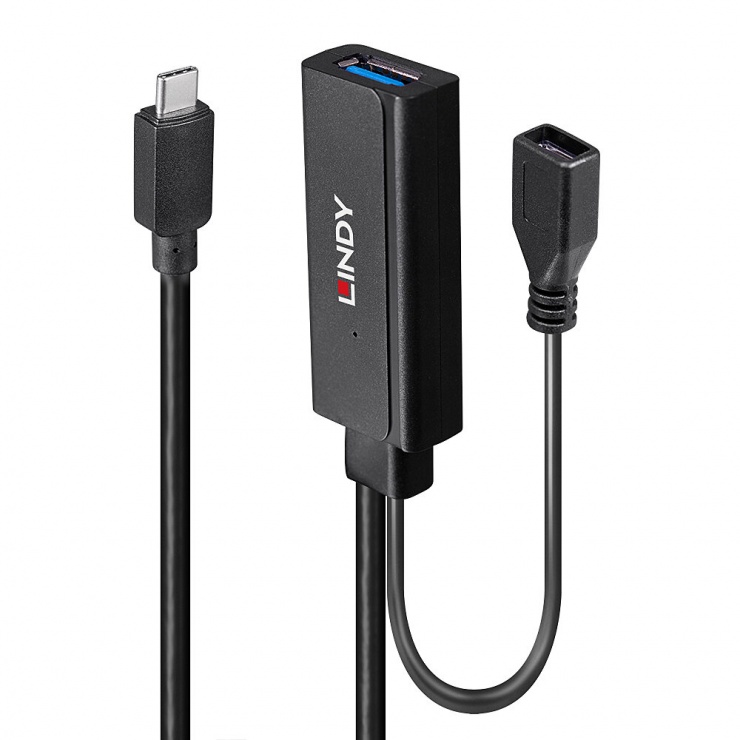 Cablu Prelungitor Activ USB 3.2 Gen1 5m Lindy, 5 Gbps