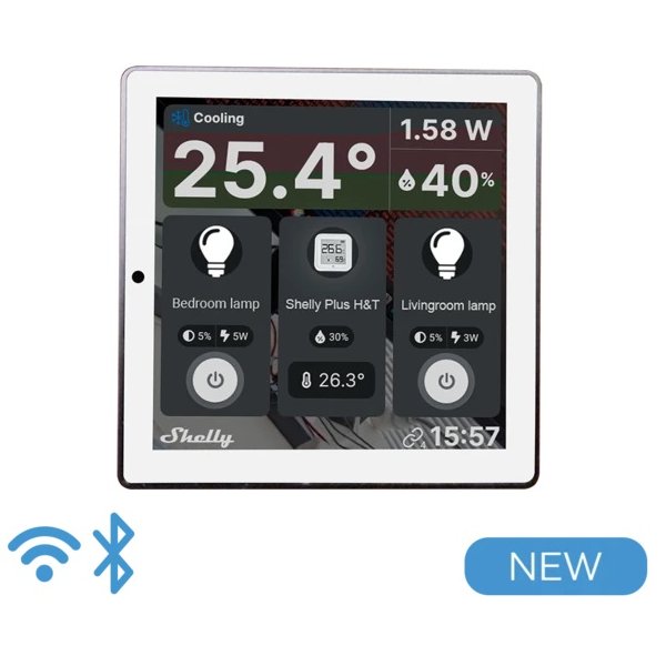 Shelly Wall Display: Intrerupator Smart Touchscreen Wi-Fi