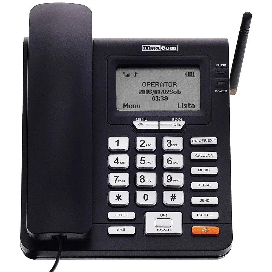Telefon Fix MAXCOM MM28DHS Negru - Pentru Birou și Acasă