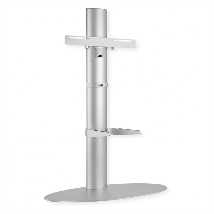 Stand Podea TV Roline 40kg, Reglabil, Argintiu