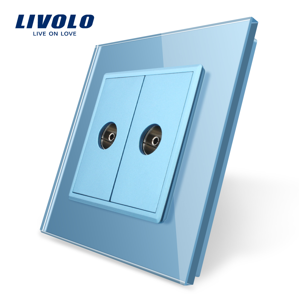 Priză TV Dublă Livolo cu Ramă Sticlă - imagine 13