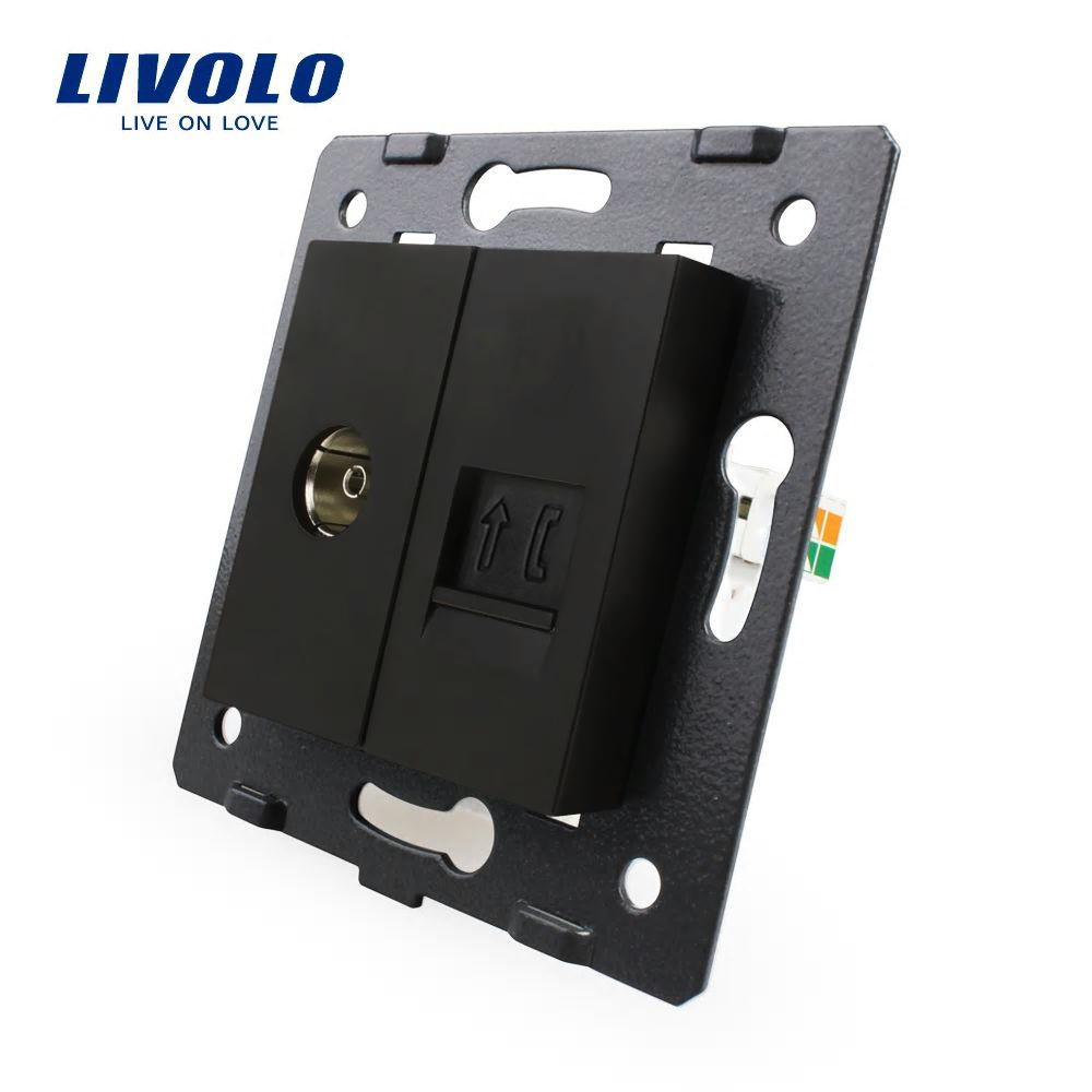 Priza Dublă TV+Telefon Livolo, Touch - imagine 5