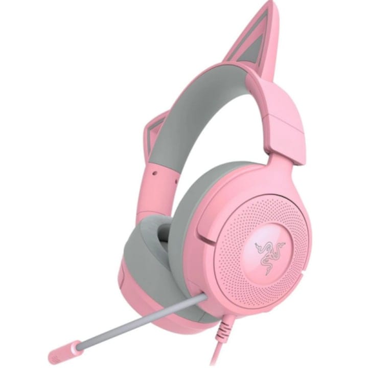 Căsti Gaming RAZER Kraken Kitty V3 X Roz, USB - imagine 4