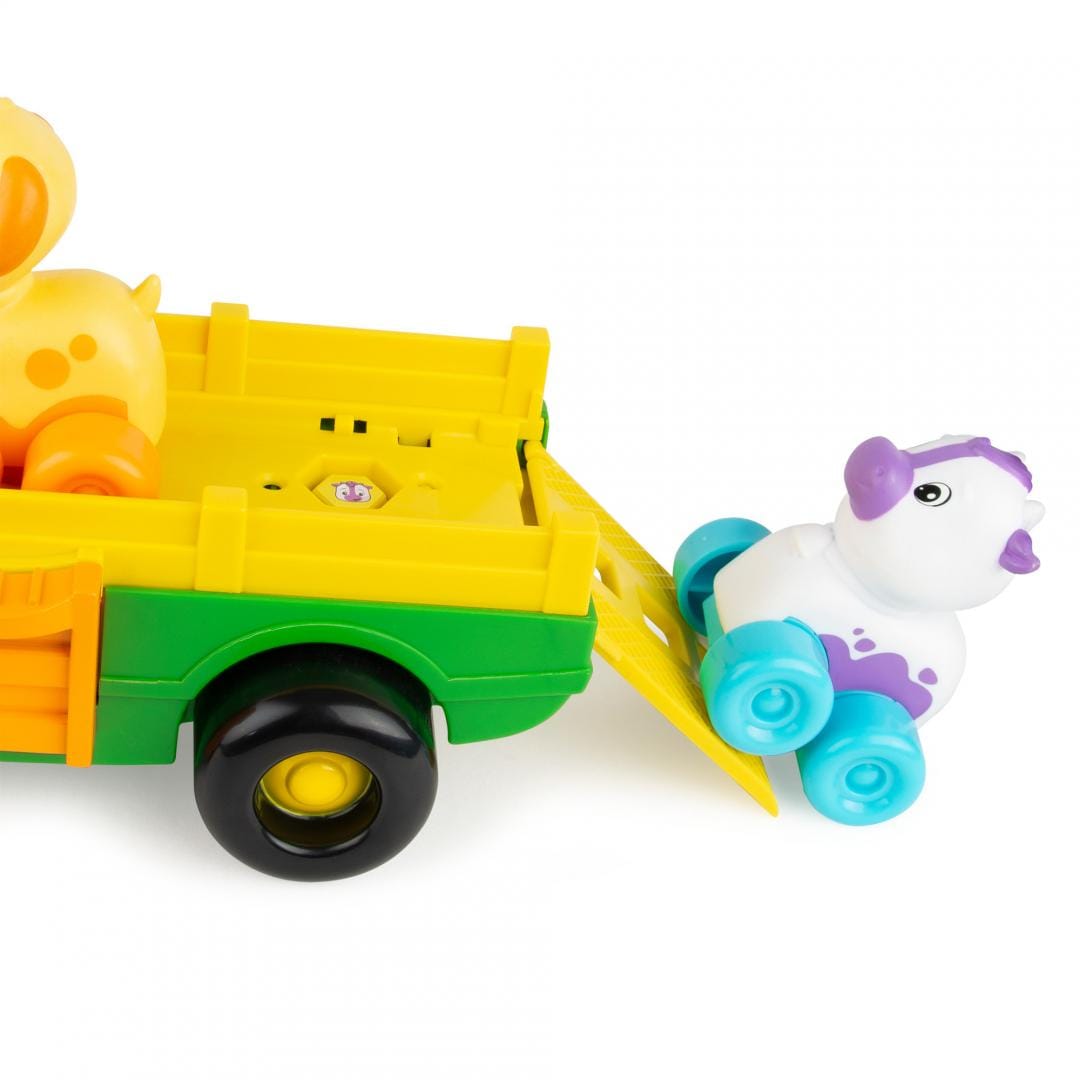 Tractoraș John Deere cu Remorcă, Animale și Sunete - Tomy - imagine 6