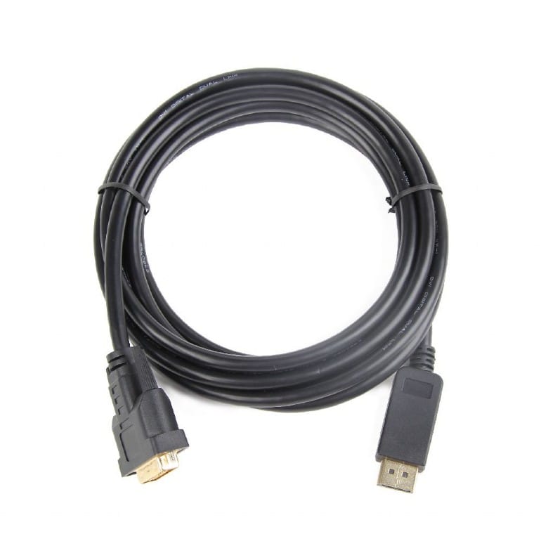 Adaptor DisplayPort la DVI-D Gembird 1.8m Full HD Negru - imagine 4