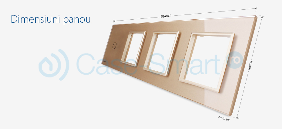 Rama Touch Livolo Sticlă + 3 Prize - imagine 12