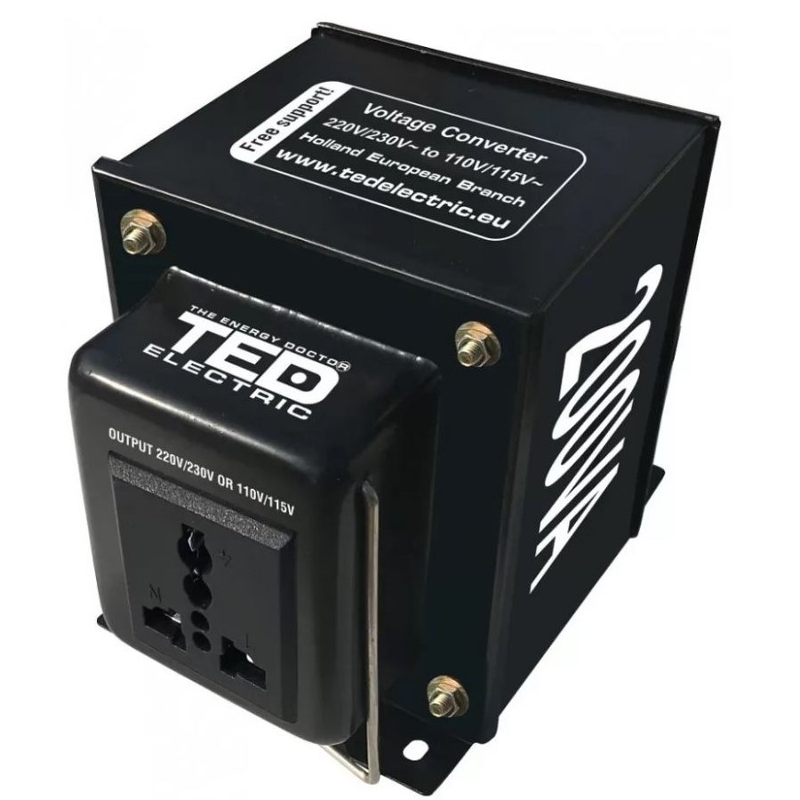 Convertor tensiune 230-220V la 110-115V 200VA 140W reversibil TED110REV-200VA TED003652