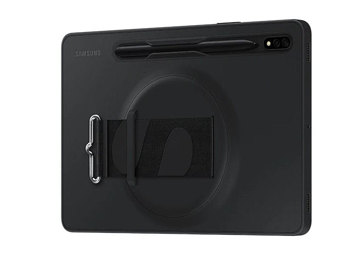 Husa Strap Cover Samsung Galaxy Tab S7/S8, Negru - imagine 6