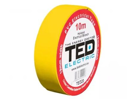 Banda Izolatoare PVC Ted 10m | Izolare Fiabilă