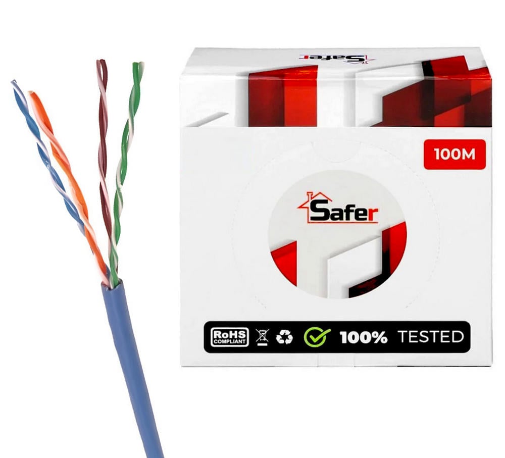 Cablu Retea Safer Cat5e Cupru 100m