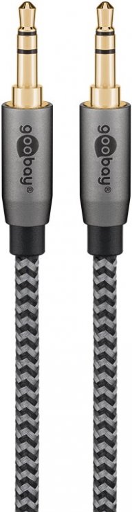Cablu Audio Jack 3.5mm Goobay Plus, 1m, Gri