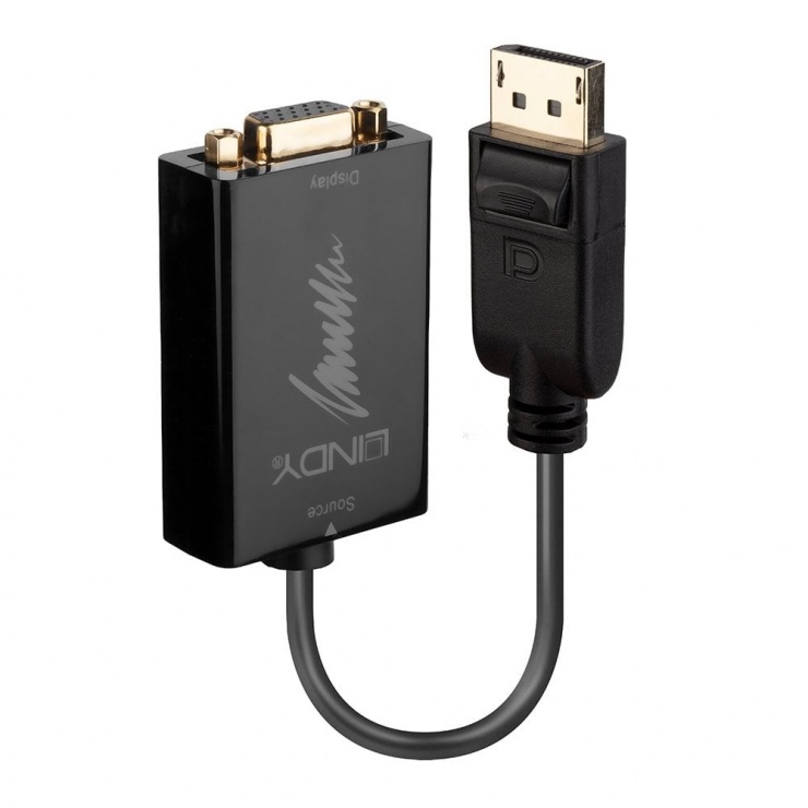 Adaptor DisplayPort la VGA Lindy, Full HD