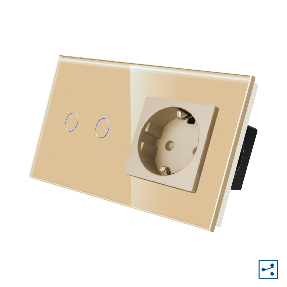 Intrerupator Dublu si Priza Sticla LUXION - imagine 9