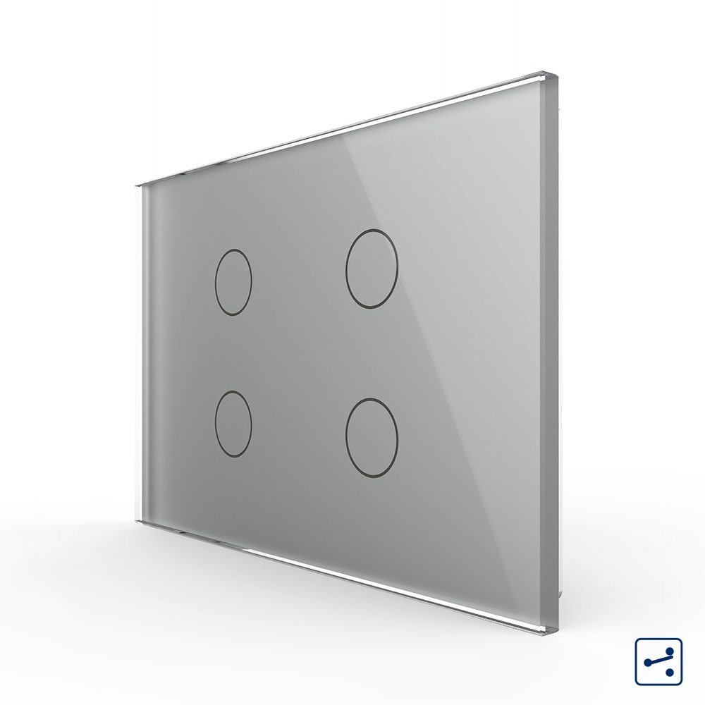 Intrerupator Touch Livolo CVADRUPLU Sticla Standard Italian - imagine 13