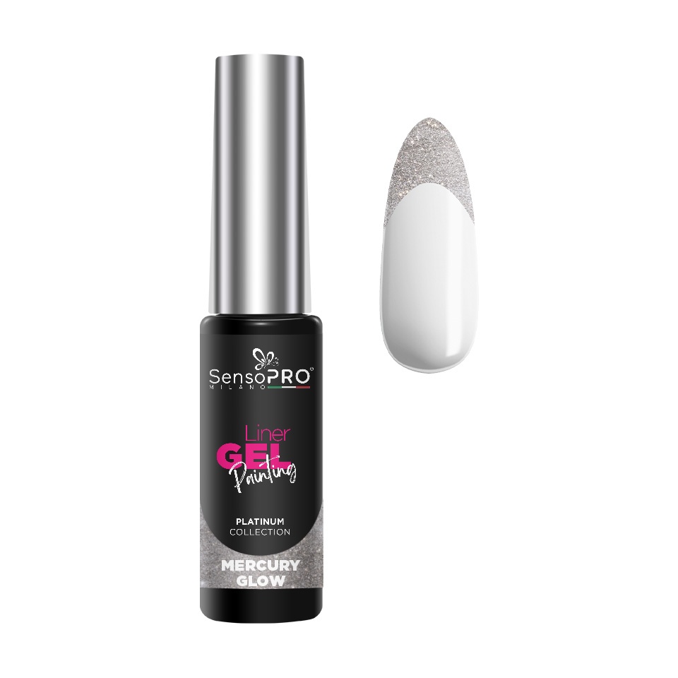 Liner Gel UV SensoPRO Mercury Glow, Pensula Fină