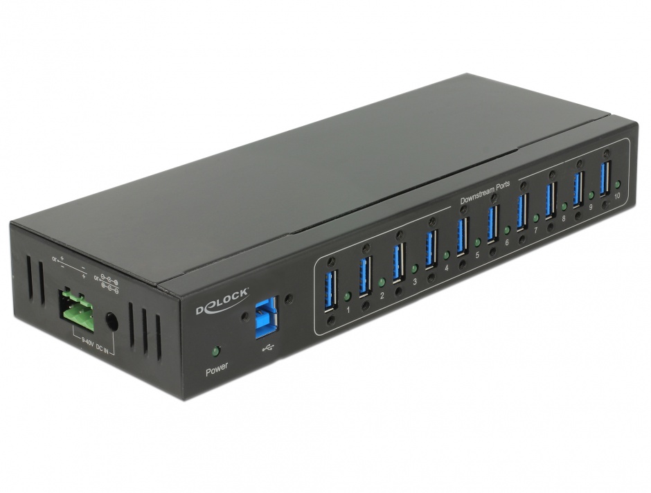 Delock 63919 Hub USB Industrial 4x3.0, ESD 20kV
