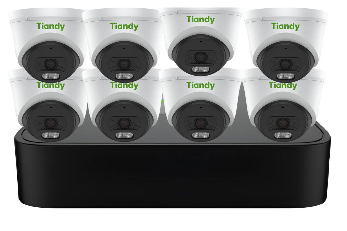 Kit Supraveghere Tiandy 8 Camere 4MP PoE