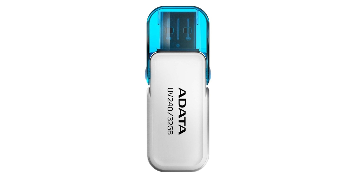 Memorie USB 64GB ADATA alb - Stick 2.0 cu capac metalic