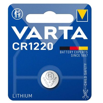 Baterie Litiu 3V CR1220 35mAh, Dimensiuni 12 x 20 mm Varta Blister 1