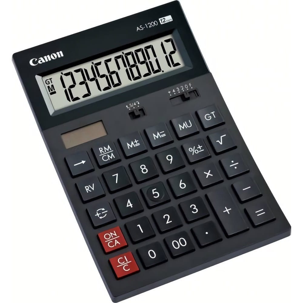 Calculator Birou Canon AS1200, 12 Digiti, Display LCD Vertical - imagine 2