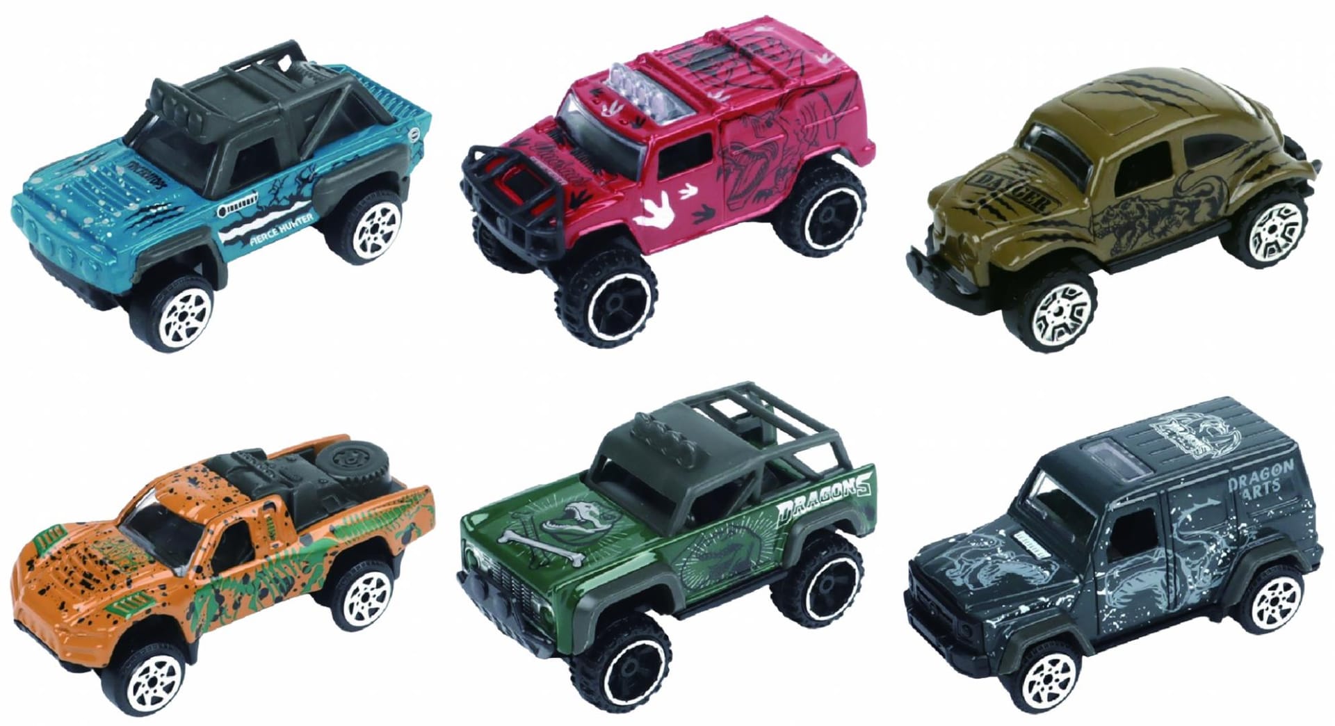 Set 6 Camionete Die Cast 1/64 Cevodle - Mașinuțe Metal Rezistent - imagine 4